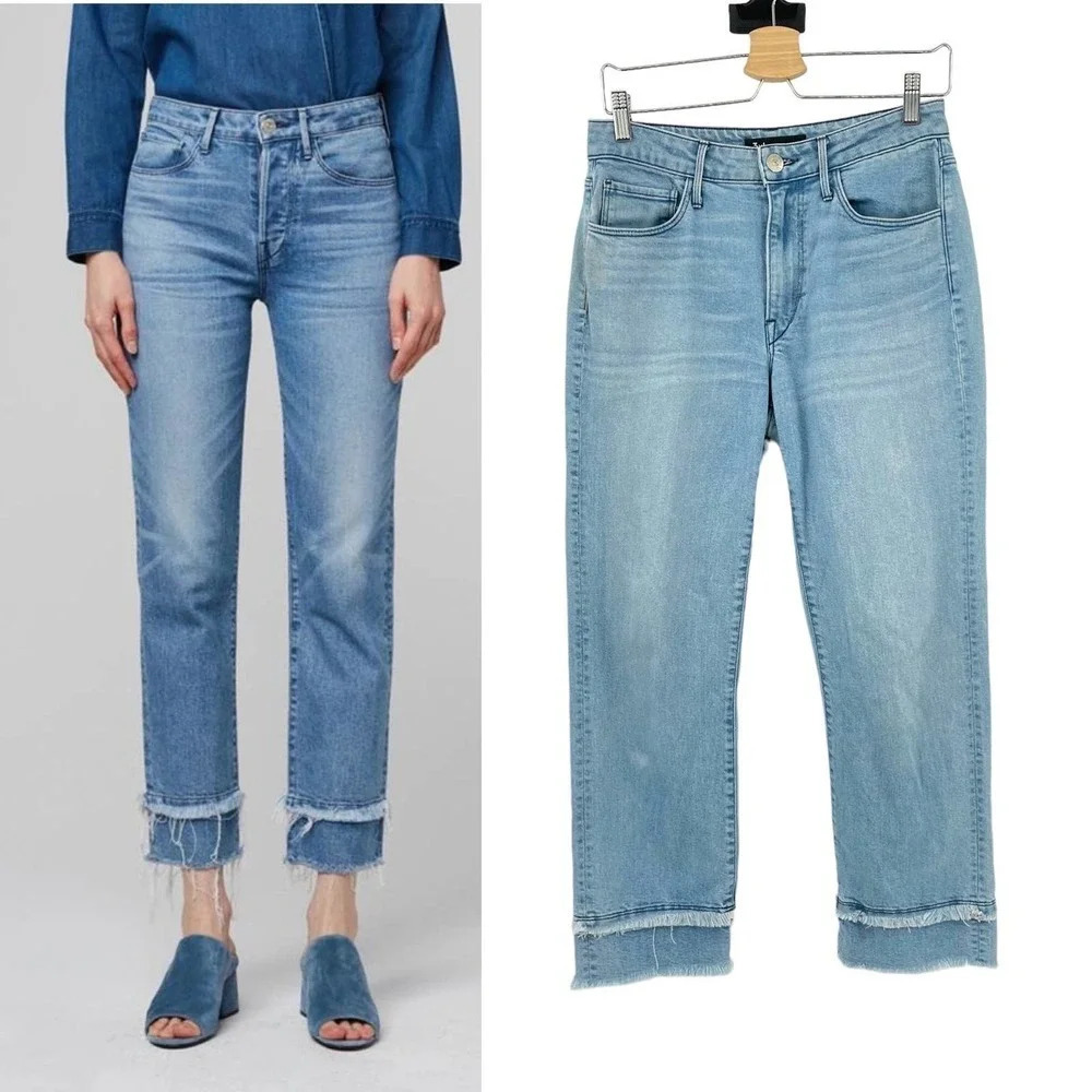 3x1 W3 Higher Ground‎ Jeans Slim Crop Medium Denim Holden Wash Blue Size 27